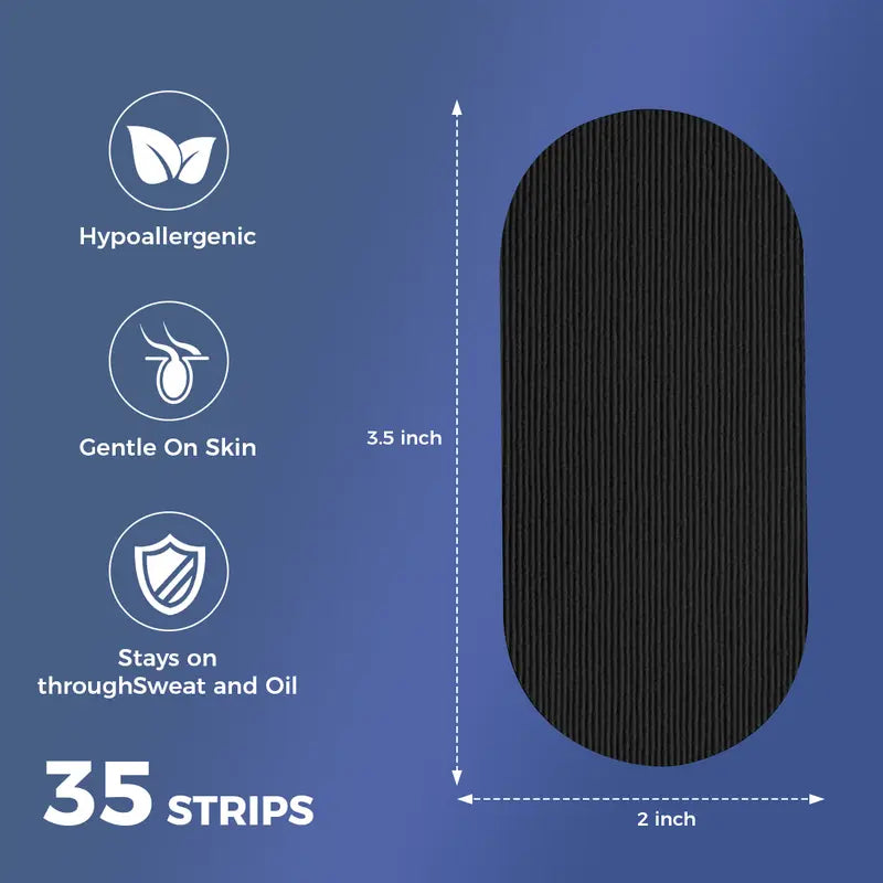 SISSTY Snore Mouth Tape, 35 Strips 1-Month Supply, Black Gentle Cotton Adhesive Sports Tape, Hypoallergenic Latex-Free Skin-Like Stretch Sleep Aid Supplies That Helps Keep Mouth Closed for Sleep or Exercise Relief