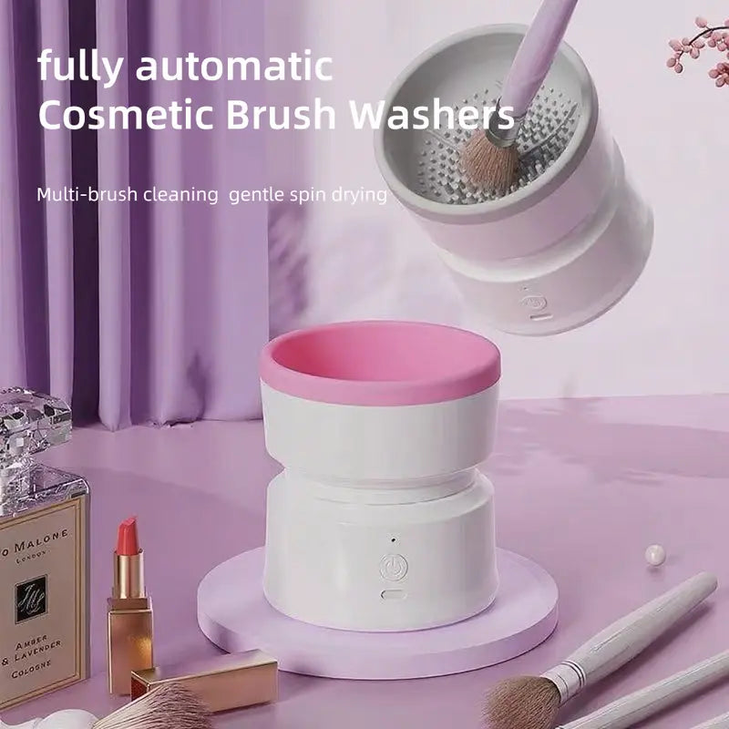 Rechargeable & Electric Makeup Brush Cleaning Machine, 1 Count Silicone Brush Cleaner, Beauty Blender Cleaner For Makeup Brushes,molded Brush Cosmetic Foundation Handle Storage Cleansing