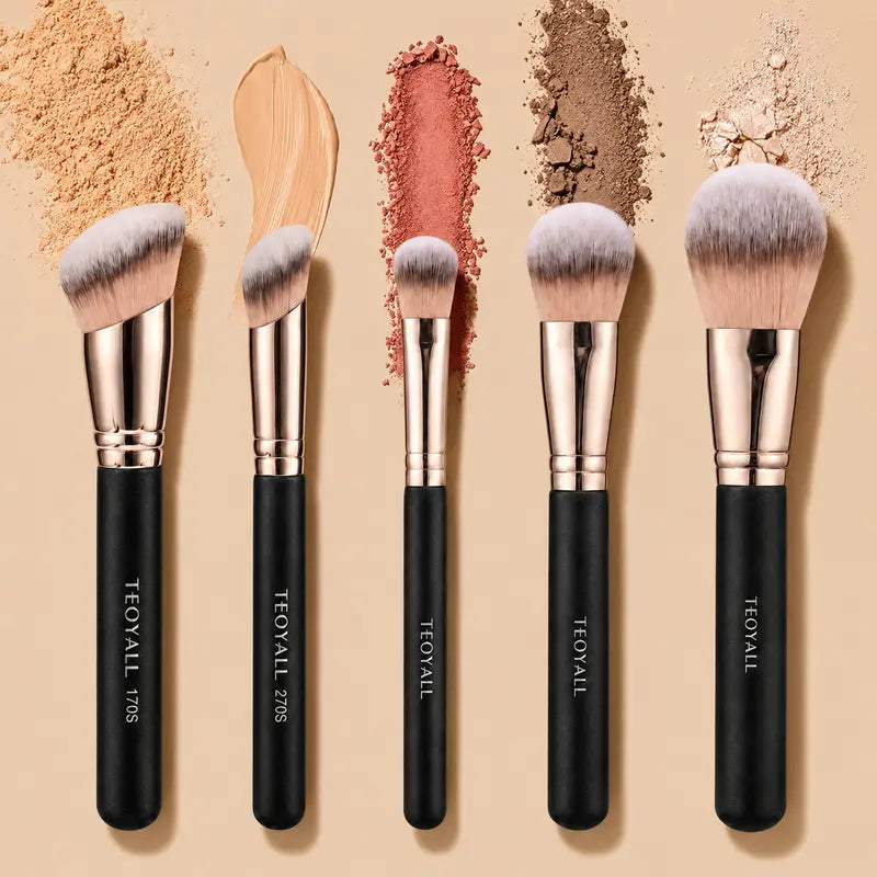TEOYALL Handcrafted Professional Concealer Thumb Brush & Beauty Brushes Set - No Creasing, Firm Support, Flawless Coverage, No Tugging Makeup Tools