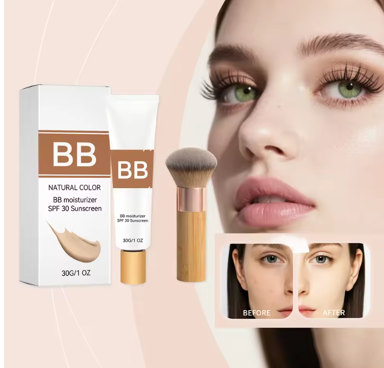 3-Color Hydrating Cushion BB Cream - Cosmetics, Facial, Tints Skin Tone, Multi-Purpose BB & CC Creams, Tinted Moisturizer, 12h Long-Lasting Hydration, Anti-Aging, Pore-Minimizing, Blemish-Covering, Flawless Glow Glass Skin, Soft Glam Daily Care