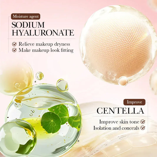 3-Color Hydrating Cushion BB Cream - Cosmetics, Facial, Tints Skin Tone, Multi-Purpose BB & CC Creams, Tinted Moisturizer, 12h Long-Lasting Hydration, Anti-Aging, Pore-Minimizing, Blemish-Covering, Flawless Glow Glass Skin, Soft Glam Daily Care