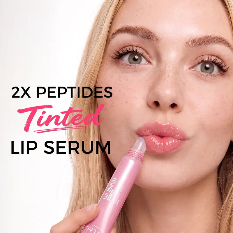 Dr.Leo Tinted Peptide Lip Serum – Brightens Dull-Looking Lips & Smooths Lip Lines, Sheer-to-Buildable Glossy Color + Hydrating Lip Care, Pink Dew / Toast Nude, 15g #sohochic #tiktokshopbacktoschool, Lip Tint, Moisturize, Daily
