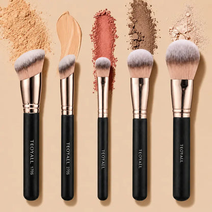 TEOYALL Handcrafted Professional Concealer Thumb Brush & Beauty Brushes Set - No Creasing, Firm Support, Flawless Coverage, No Tugging Makeup Tools