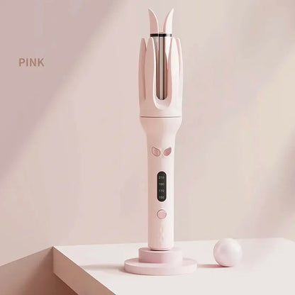 28mm Ceramic Curling Wand - Fully Automatic Electric Rotary Curler, 220°C Quick Natural Curls, No Heat Damage, Auto Shut-Off, ABS Comfortable Hair Tool for Date & Work Styling Needs