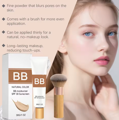 3-Color Hydrating Cushion BB Cream - Cosmetics, Facial, Tints Skin Tone, Multi-Purpose BB & CC Creams, Tinted Moisturizer, 12h Long-Lasting Hydration, Anti-Aging, Pore-Minimizing, Blemish-Covering, Flawless Glow Glass Skin, Soft Glam Daily Care